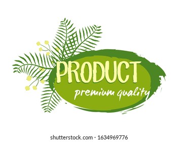 Premium quality product sticker, vector illustration for graphic and web design