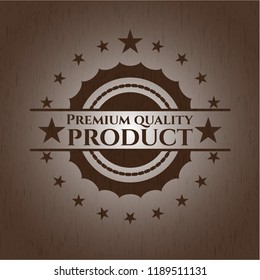 Premium Quality Product wood icon or emblem