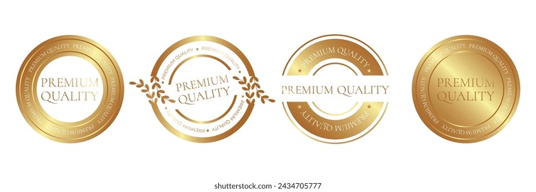 Premium quality products sticker, label, badge, icon and logo. Vector illustration