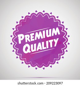 Premium quality purple label