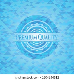 Premium Quality realistic light blue mosaic emblem