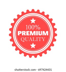 Premium quality red rubber stamp, sticker vector illustration.