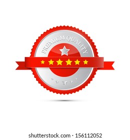 Premium Quality Red and Silver Label, Tag 