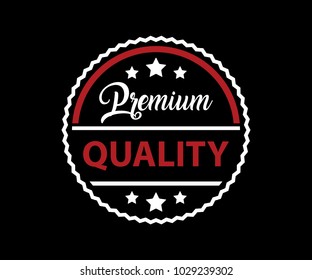 premium quality retro badge logo design illustration