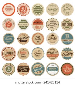 Premium quality retro badges