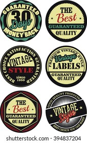 Premium Quality retro badges collection black and beige set