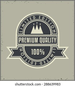 premium quality retro label