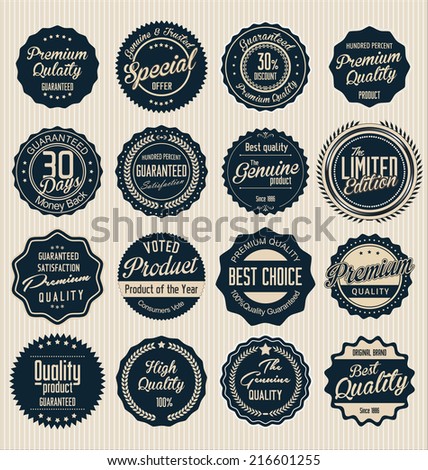 Premium quality retro labels