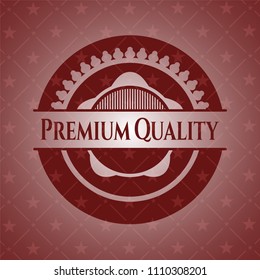 Premium Quality retro red emblem