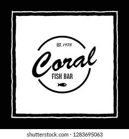 Premium Quality Retro Seafood Vector Signs or Logo Template . Hand Drawn Vintage Sketches with Classy Typography. Great Restaurant and Cafe Emblem. Isolated.