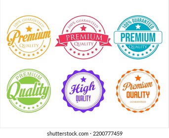Premium quality retro vintage colorful badge 