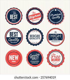 Premium, quality retro vintage labels collection 