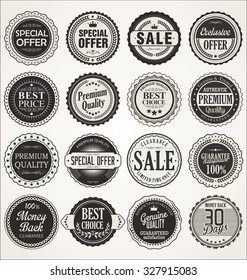 Premium, quality retro vintage labels collection