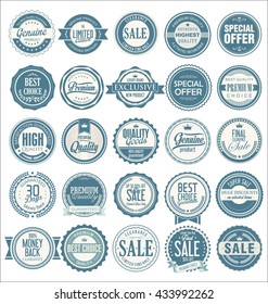 Premium quality retro vintage labels collection