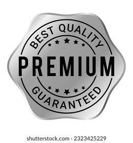 Premium Quality Rubber Stamp, Badge, Labels, Best Quality Guaranteed Emblem, Realistic 3D Glossy And Shiny Badge Vector Illustration