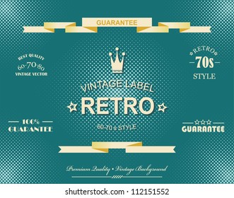 Premium Quality and Satisfaction Guarantee Label on Vintage Background