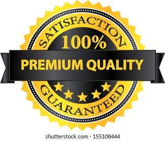 Premium Quality Satisfaction Guaranteed Badge Stock Vector (Royalty ...