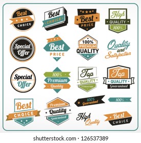 Premium Quality and Satisfaction Guaranteed Label Set with Retro Vintage Look
