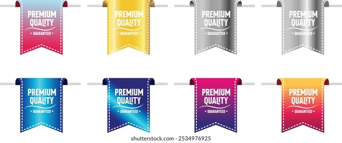 Satisfacción de calidad premium garantizada. Insignia o etiqueta de calidad Premium. Vector EPS10