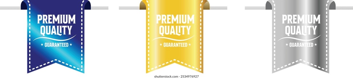 Satisfacción de calidad premium garantizada. Insignia o etiqueta de calidad Premium. Vector EPS10