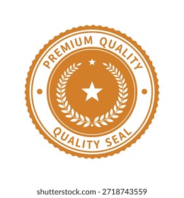 Vector de Ilustración vectorial de insignia de sello de calidad Premium