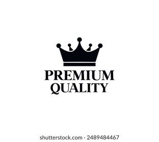 Premium quality seal icon. Premium icon with crown and stars vector design and illustration.


