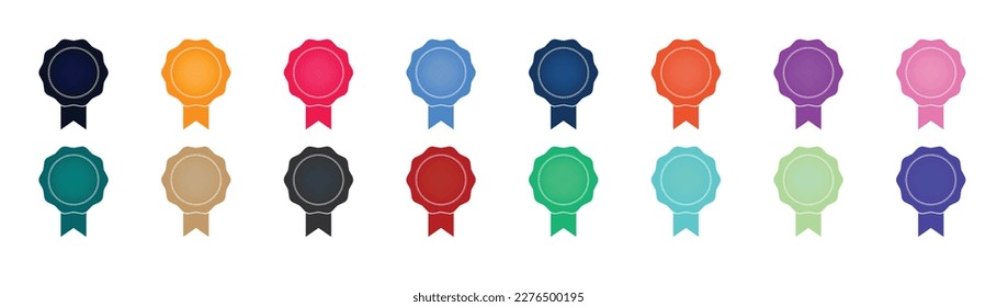 Premium quality seal or label flat vector icon