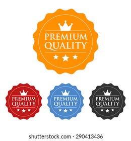 Premium Quality Seal Or Label Flat Vector Icon
