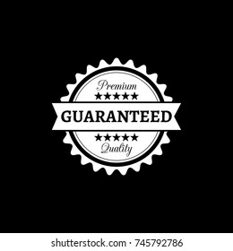 Premium quality seal or label fully vector icon. White and black