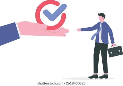 Premium Quality Service illustration, Product Quality Control Certification Assurance Guarantee Vector Concept

