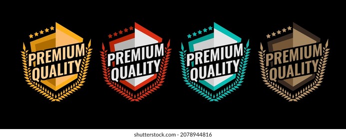 Premium Quality Shield Badge Vector Logo Icon Design Template.