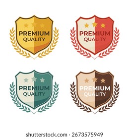 Premium Quality Shield Laurel Vector Set