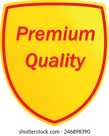 Premium quality shield, vector illustration