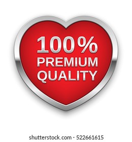 Premium quality silver badge, vector