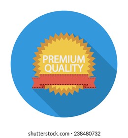 Premium Quality. Single flat color icon. Vector illustration.