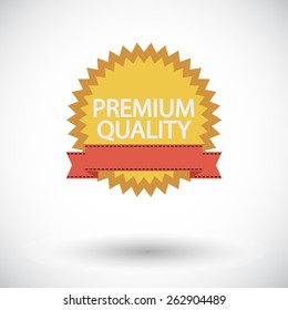 Premium Quality. Single flat icon on white background. Vector illustration.