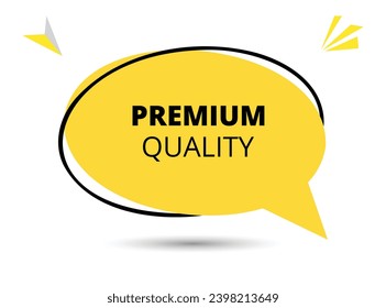 Premium-Qualität Sprachblase-Text. Hallo Hier auf hellen Farben für Aufkleber, Banner und Poster. Vektorgrafik.