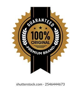 Premium-Qualität Stempel, Abzeichen oder Logo. Zufriedenheit Garantierter Ausweis, Design des Vertrauensausweises, Garantieausweis.
