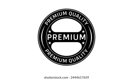 Premium quality stamp, black isolated silhouette