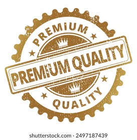 premium quality stamp round gold ink vector format scalable