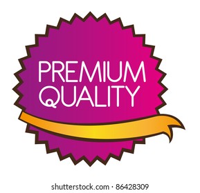 premium quality star isolated over white background. vector