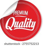 Premium quality sticker with peeled corner