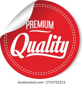 Premium quality sticker with peeled corner