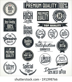 Premium quality stickers and elements retro design