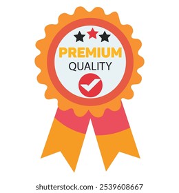 Icono de etiqueta de calidad de Premium, diseño de Vector de emblema de calidad de Premium, insignia de calidad premium de cinta