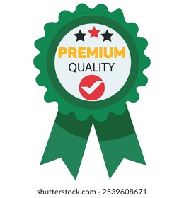 Icono de etiqueta de calidad de Premium, diseño de Vector de emblema de calidad de Premium, insignia de calidad premium de cinta