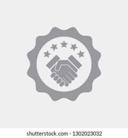Premium quality top services - Flat and isolated vector illustration icon with minimal and modern design