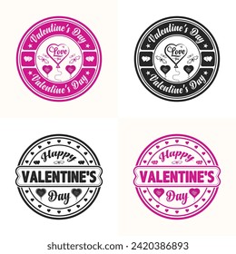 Premium quality Valentine's Day  badge T-Shirt design.