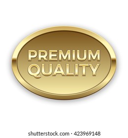 Premium quality vector badge, gold