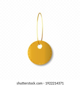 Tarjeta vectorial de calidad superior. Etiqueta de círculo dorado de lujo, pegatina, etiqueta. Ilustración del vector